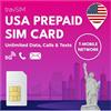 travSIM SIM USA | Rete T-Mobile | Dati, chiamate e SMS illimitati negli USA | La Telefono USA e Getta funziona su dispositivi iOS e Android | SIM Americana 12 Giorni