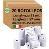 FOXNEC 20 Rotoli Pos 57mm x 18M x 12mm - di Carta Termica