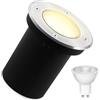 Goodia Segnapasso Led Esterno per Gu10, Segnapassi Led Esterno 3w 30°Bianco Caldo 3000k, IP67 Luci Da Esterno Giardino Da Terra, Faretti Incasso Esterni Per Esterni, Prato, Cortile, Passerella