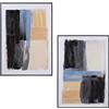 DRW Quadro tela astratta con cornice in legno 70x100x3,5 cm