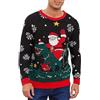 Bseical Maglioni Natalizi Divertenti, Maglione Natale Uomo, Maglioni Di Natalizio Brutti, Sweater Uomo Maglioni Sweatshirt Christmas Jumper Ugly Babbo Natale E Dinosauro Invernali Pullover Regali (XXL, A)