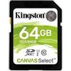 GielleService Scheda Memoria Kingston SDXC 64 GB UHS-I Classe 10 100 MB/s Canvas Select Plus