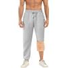 PASUDA Pantaloni da Jogging Uomo in Pile Invernali Pantaloni Jogger Uomo con Coulisse Pantaloni Lunghi Casual in Vita Elastico Pantaloni Sportivi Cotone con Tasche con Zip (Grigio Chiaro, XL)