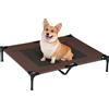 PawHut Brandina per Cani in Metallo e Tessuto Oxford Traspirante, 92x76x18cm Marrone e Nero|Aosom