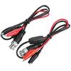 2x Set Cavi BNC A Doppia Banana E Pinze A Coccodrillo - Per Oscilloscopio - 0,5m - 4