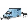 Bruder MB Sprinter camion per trasporto animali 1 cavallo (02674 )