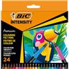BIC Intensity Premium, Pennarelli Colorati per Disegnare e Colouring Book, 12 Unità, Cancelleria Scuola