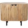 DRW Console Ingresso Mobile con 2 Ante con Disegni in Legno Naturale 100 x 40 x 80 cm, 100x40x80cm