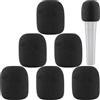 ChromLives Parabrezza per Sm58 6 Confezioni Di Copri Microfono In Schiuma Per Filtro Anti-Pop per Shure Sm58 Sm48, Sostituzione Copertura Microfono per Riduzione Del Rumore,Nero