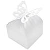 JZK 50x Farfalla bianco scatola portaconfetti porta confetti scatolina bomboniera segnaposto portariso per matrimonio compleanno comunione nascita Natale festa