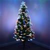 ALBERO DI NATALE IN FIBRA OTTICA 60 90 120 150 180 210 CM CON PUNTA STELLA A LED