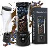 BlendyGo 3® Frullatore Portatile Elettrico, Mini Mixer Smoothie Maker, Frullatore per Smoothie, Portable Blender USB to go 550 ml, Senza BPA, Tecnologia PulseMotion & BlendPro (Nero)