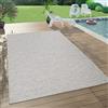 Paco Home Tappeto da esterni per il balcone o la terrazza nei colori pastello grigio rosa e verde dal tessuto piatto, Dimensione:120x160 cm, Colore:Taupe
