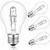 Caldarax Lampadine A55 E27 42W Dimmerabile, 650LM Bianco Caldo 2700K, Trasparente Classic Globo Lampadina a vite E27 per Plafoniera, Lampada da Tavolo, Applique, AC 220-240V, 4 Pezzi