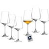 Leonardo Bicchieri da vino bianco Leonardo Puccini, set di 6, bicchieri da vino lavabili in lavastoviglie, calice con stelo trafilato, set di bicchieri da vino, 560 ml, 014789, trasparente