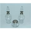 DONREGALOWEB - Set da toeletta in Vetro e Metallo in Colore Classico, Trasparente e Argento,