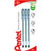 Pentel BK77 Superb penna a sfera punta fine 0,7 mm nero, 3 pezzi