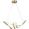 V-TAC VT-7798 Lampadario LED a sospensione intrecciato 24W in metallo dal Design Moderno 72*30cm Coloro Champagne 3000K - 8011