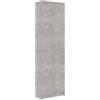 vidaXL Armadio Corridoio Grigio Cemento 55x25x189 cm Legno Multistrato