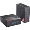 ACEMAGICIAN AM06Pro Mini PC, AMD Ryzen 7 5700U (8C/16T, fino a 4,3 GHz), 32 GB DDR4 da 512 GB SSD con Triplo Display 4K | Type-C | Dual Ethernet | WiFi 6 | BT 5.2