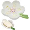 HuaLiSiJi Piattino Portasapone Ceramica Bianco Scatola di Sapone per Una Lunga Durata, Adatto per Tutte Le Misure Comuni di Sapone Solido (Bianco)