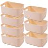 NCRGB 7 Scatole Portaoggetti 20x14x7cm, Organizer Cucina e Bagno, Scatole Plastica per Ufficio
