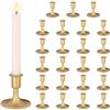 Inweder Porta Candele Oro Candelabro in Metallo: Portacandele Vintage Candeliere in Ottone per Centrotavola Matrimonio Natale o Decor per la Casa (Oro, 24)