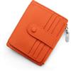 REETEE Porta Carte Credito Uomo e Donna RFID Blocco Portafoglio Sottile con Portamonete Vera Pelle Portacarte di Credito con Cerniera, Portacarte Uomo Slim con 14 Slot per Schede (arancione)