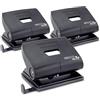 Rapesco 1757 Confezione Business: ECO Perforatrice a 2 Fori, Capacita 22 Fogli, Nero, Confezione da 3