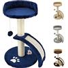 Beltom® TIRAGRAFFI PER GATTI ALTO 54 CM. GRAFFIATOIO PARCO GIOCHI GIOCO DA GATTO CON CORDA SISAL E CUCCIA ALBERO GRAFFIO PALESTRA - Blu