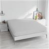 Italian Bed Linen Lenzuolo Sotto MAX COLOR con Angoli Elasticizzati da 25 cm Letto Matrimoniale 170x200 cm, 100% Cotone Made in Italy - Tinta Unita GRIGIO CHIARO