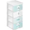 DRW Cassettiera 4 cassetti Blu 40x38x64 cm