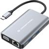 Conceptronic DONN21G replicatore di porte e docking station per notebook Cablato USB 3.2 Gen 1 (3.1 Gen 1) Type-C Grigio