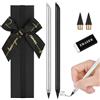 AUAUY Set da 7Pz, 2pz Matita Senza Inchiostro, Matita per Scrivere Metallic | 2 Pennini Sostituibili, 1 Gomma, 1 Custodia Regalo, per Adulti, Home, Office