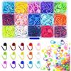 SacJkt Marcapunti Uncinetto, 300 Pezzi Segnapunti Uncinetto, 15 Colori Segnapunti Maglia con Scatola Trasparente, Marcatori Punto Uncinetto per Lavoro a Maglia, Uncinetto o Fai da Te