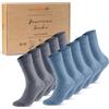 sockenkauf24 10 Paia di Calze Uomo Donna Calzini Lunghi Business Cotone Traspiranti Comode (Blu 39-42)