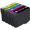OGOUGUAN 34XL Cartucce d'inchiostro compatibili per Epson Workforce Pro WF-3725DWF WF-3720DWF, 4 colori T3476 (1 nero, 1 ciano, 1 magenta, 1 giallo)