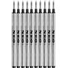 NEO+ Ricariche Penna Roller Compatibili con Montblanc - Inchiostro Nero 0,5 mm Punta Fine, Standard 112-113 mm Filettate, Scrittura Fluida, Confezione da 10