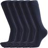 ACMEDE Uomo Calzini con Dita Separate, Uomo Calze con Dita Casual Sportive Calzini Morbide e Traspiranti Calze Sportive in Misto Cotone da Uomo Calzino infradito a 5 dita, 5 paia Nero