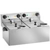 AMITEK Friggitrice elettrica - Capacità lt 8+8 - cm 62 x 43 x 31h