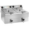 AMITEK Friggitrice elettrica - Capacità lt 10+10 - cm 60 x 48 x 35h