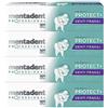 Mentadent Professional Protect+ Denti Fragili Dentifricio Rinforzante con Minerali Biocompatibili e Vitamina E per Denti e Gengive - 4 Flaconi da 75ml