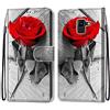 Mo-Somnus Cover per Samsung Galaxy J6 2018/ J600, Custodia in PU Pelle Magnetica Libro Flip Caso Antiurto Portafoglio [Supporto Stand] con Porta Carte e Cinturino da Polso Wallet Case (Rosa)
