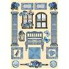 Wooden Shape Colorato Blue Land