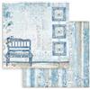 Carta Scrap Blue Land panchina Stamperia