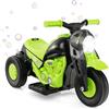 RELAX4LIFE 6V Moto Elettrica per Bambini 3-5 Anni con Creatore di Bolle, Musica, Clacson e Fari a LED, 36 x 81 x 43 CM, Avanti e Indietro 2,5 km/h, Carica Massima. 30 kg (Verde)