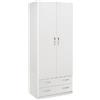 Generico ARMADIO CM.90X52X210H 2ANTE 2C. BIANCO FRASSINATO