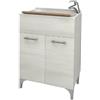 Generico LAVATOIO 2ANTE CM.60X50 ROVERE BIANCO