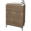 Generico LAVATOIO 2ANTE CM.60X50 ROVERE FUMO