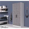 Generico Armadio 2 Ante Colore Grigio Cemento Dimensioni cm 90x52x h. 210